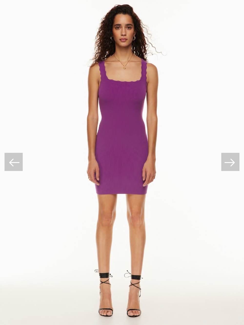 aritzia Knit square-neck mini dress
